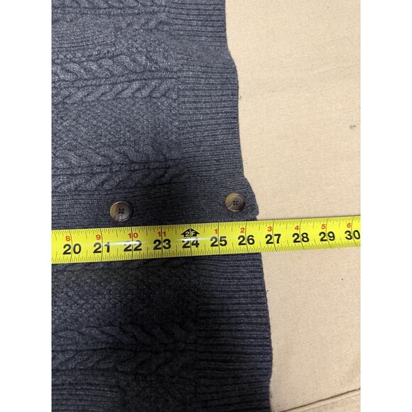 Jos A Bank Reserve Sweater Mens XL Gray Wool Button Front Elbow Patch Cardigan - Picture 14 of 16